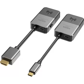 Extensor de audio/vídeo inalámbrico VISION TC-USBCW HDMI sobre Wi‑Fi 5, compatibilidad con USB‑C