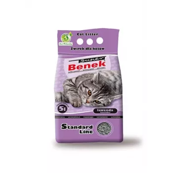Arena aglomerante Super Benek Certech Super Benek Standard Lavanda, 5 L, granulado de bentonita, de rápida absorción