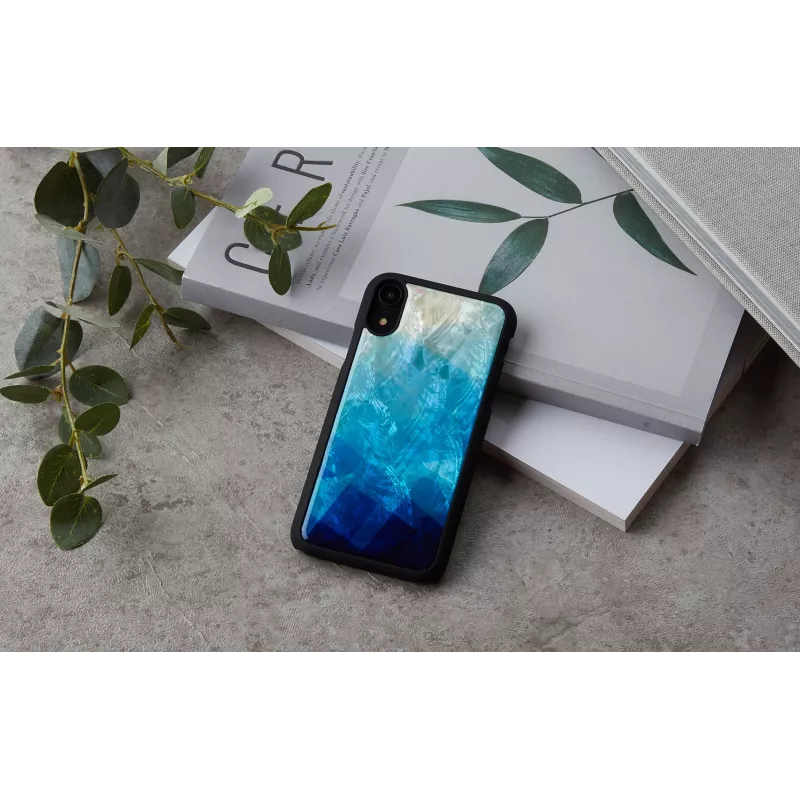 Funda para móvil iKins para iPhone XR – lago azul exterior, negro interior