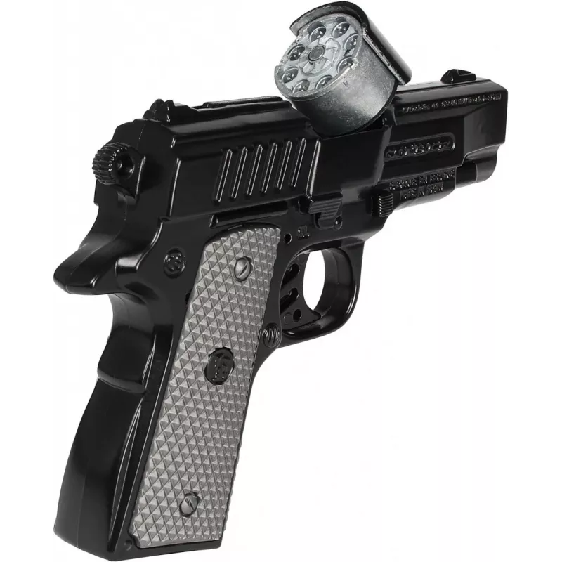 Pistola de policía de juguete de metal Pulio modelo 15546/6 — diseño realista, construcción robusta