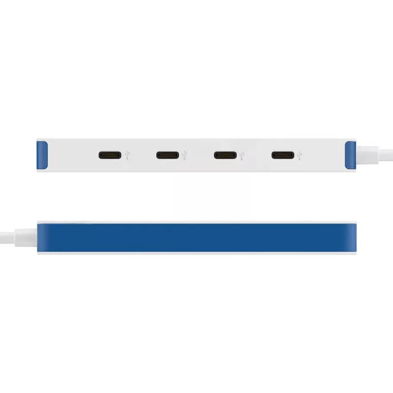 Hub USB-C Hyper HyperDrive Flex de 4 puertos, blanco/azul | HD5201BUGL