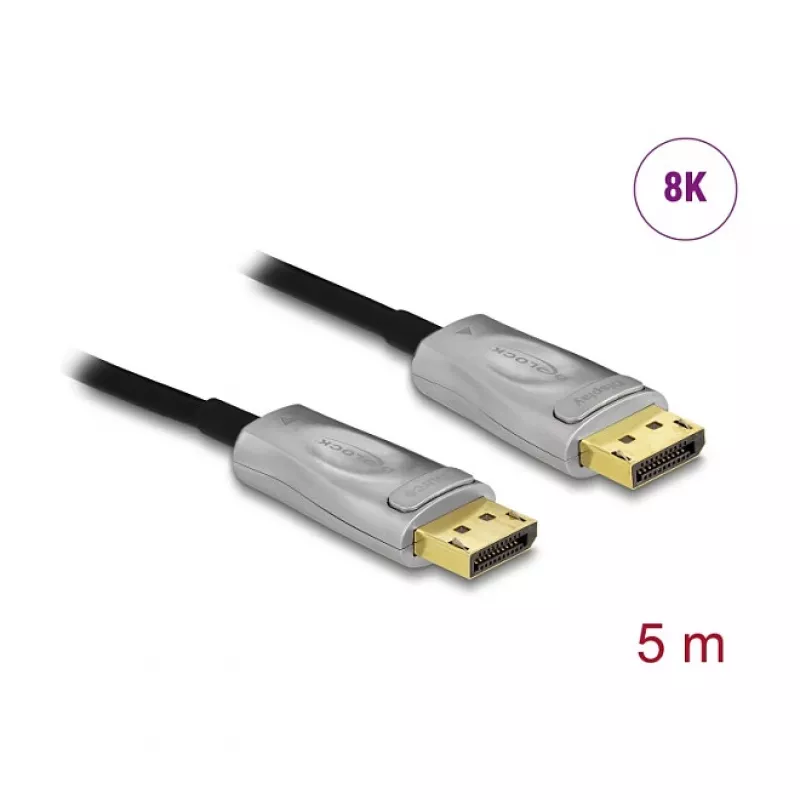Cable óptico activo DisplayPort 1.4 DELOCK 85879 — 8K, 5 m