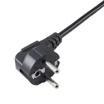 Akyga AK-PC-04A cable distribuidor de corriente CEE 7/7 a 2x IEC C13, 1,8 m, negro