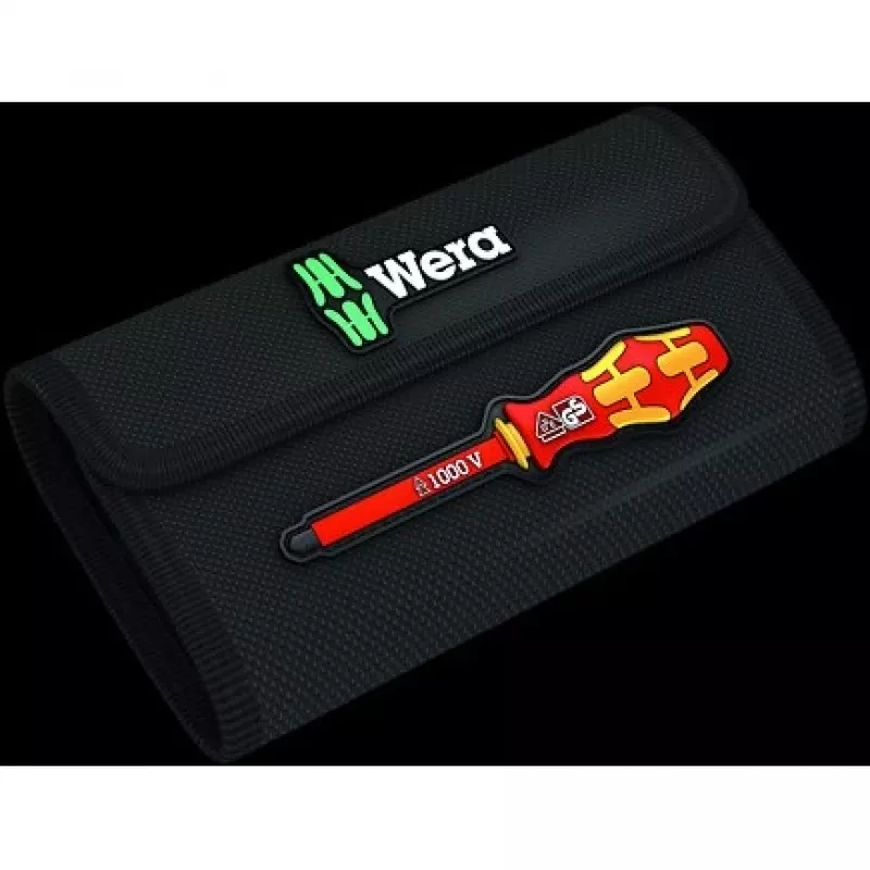 Wera 05006600001 Kraftform Kompakt VDE 7 Universal 1 Tool Finder juego de destornilladores, 7 piezas, portapuntas intercambiables 817 VDE Kraftform + 6 puntas intercambiables VDE, IEC 60900, con bolsa de cinturón