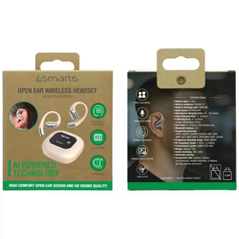 Auriculares 4smarts SkyBuds AI Screen
