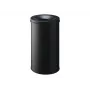 Papelera Durable - redonda - 60 L - acero - negro