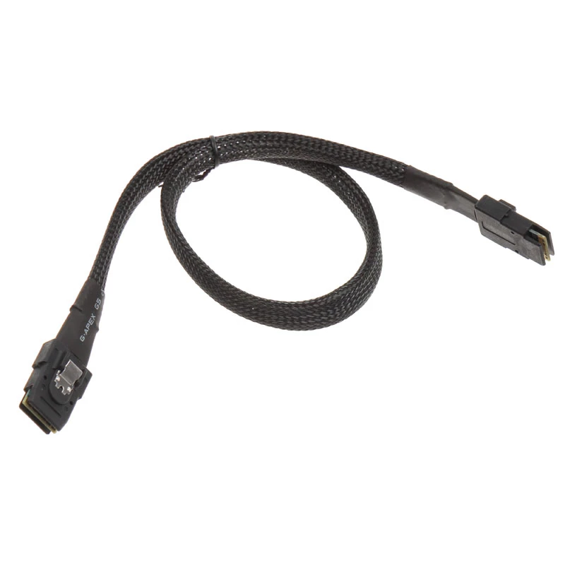 SilverStone CPS02 - cable SATA / SAS - con sidebands - SAS 12Gbit/s - 4 carriles - 4 x Mini SAS (SFF-8087) (W) a 4 x Mini SAS (SFF-8087) (W) - 50cm - S