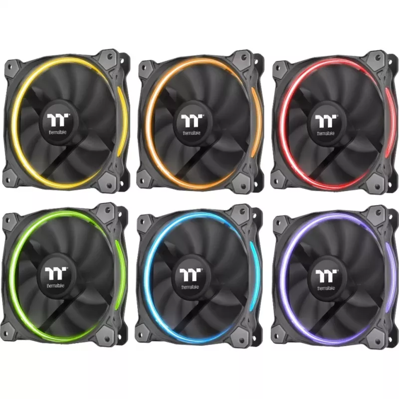 Thermaltake Riing 14 RGB TT Premium Edition CL-F051-PL14SW-A ventiladores para radiador / caja, 140 mm, 500–1400 RPM (3 uds.)