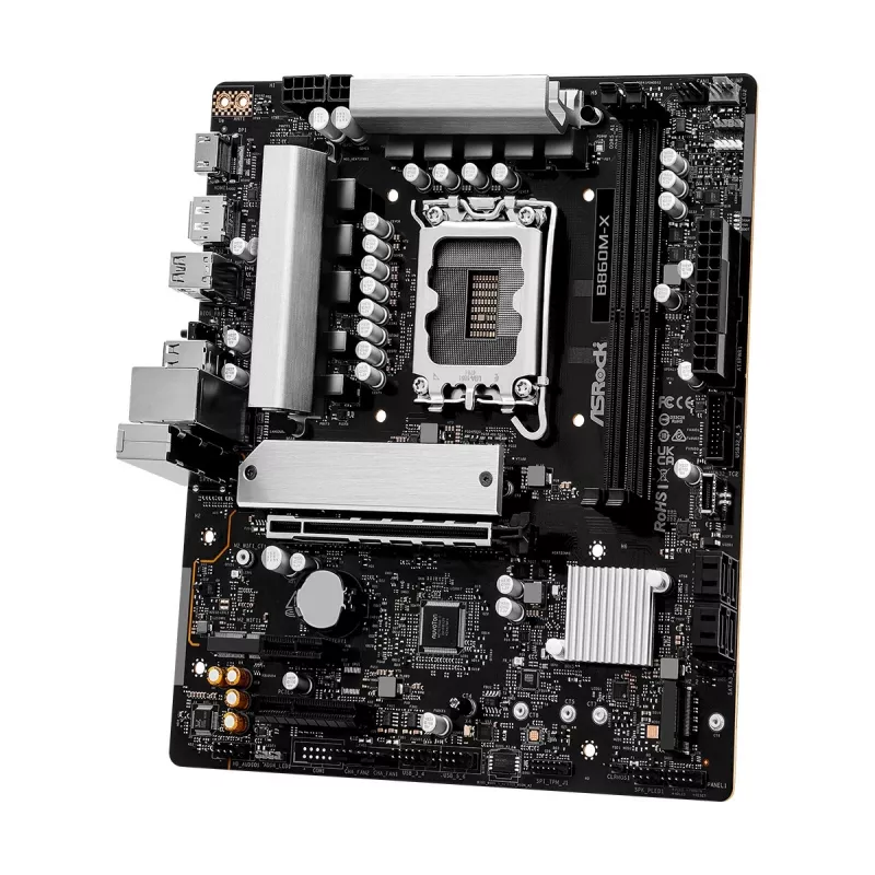 ASRock B860M-X placa base, Intel B860, LGA 1851, micro ATX, DDR5