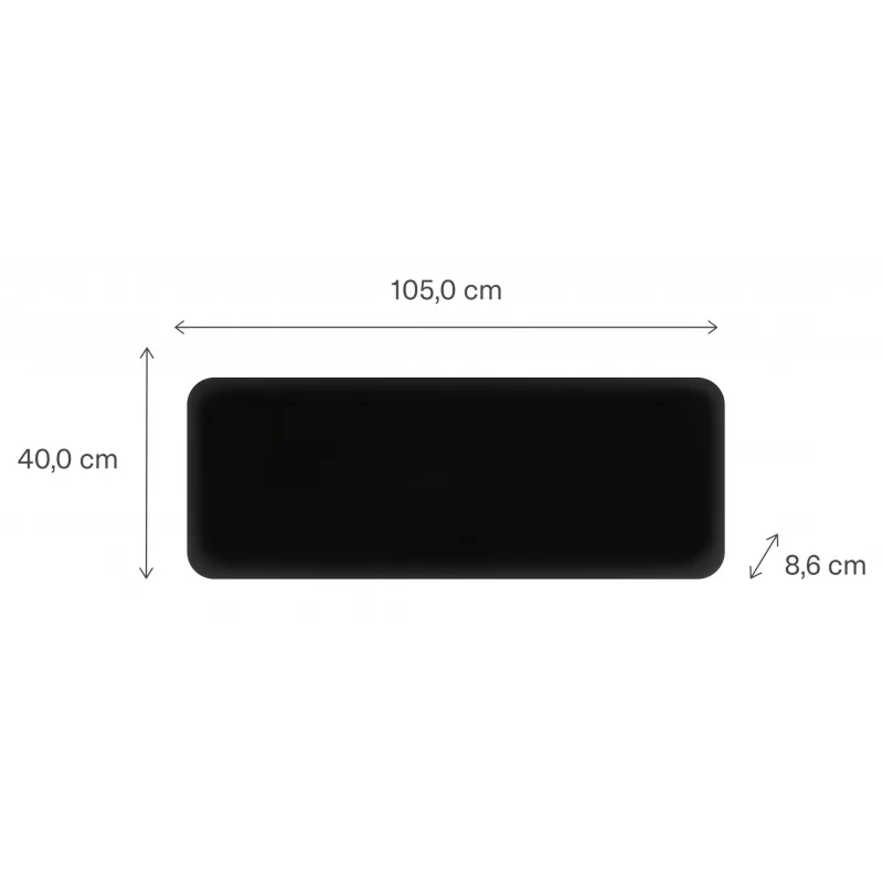 Radiador eléctrico Mill Invisible Smart WiFi Heater 1300W para habitaciones de hasta 19 m² negro IPX4