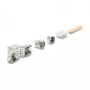 Módulo Keystone DELOCK conector hembra RJ45 a LSA Cat.6A sin herramientas acodado 45° apantallado con enganche metálico