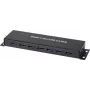 Renkforce hub USB 3.0 de 7 puertos, montaje en pared, carcasa metálica, negro