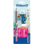 Pelikan Set de lápiz de aprendizaje Combino BS, goma, sacapuntas, rosa (821612)