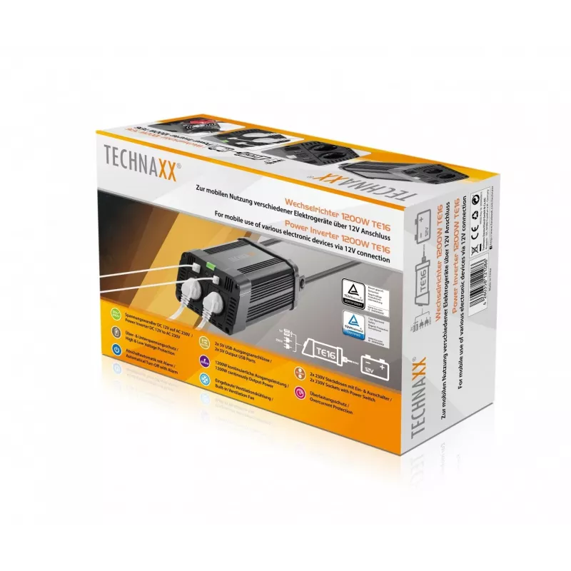 Technaxx TE16 convertidor de tensión 1200W