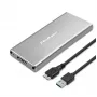 Carcasa de aluminio QOLTEC 51833 para SSD M.2, SATA a USB 3.0, compatible hasta 2 TB