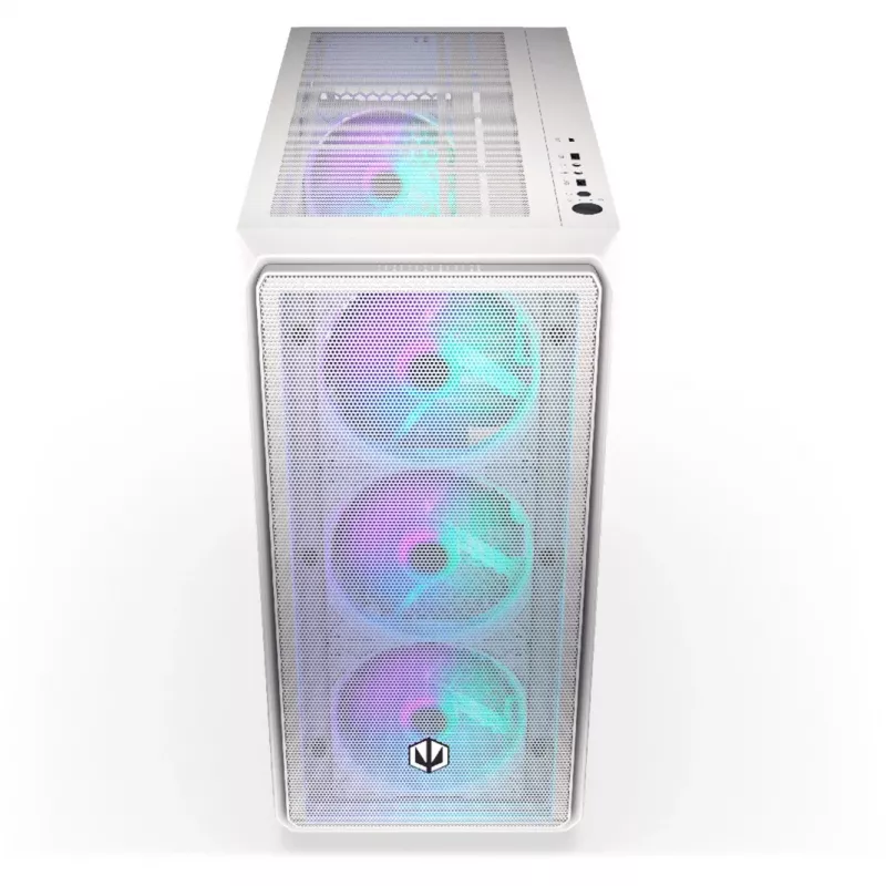 Caja de PC Endorfy Arx 700 ARGB, torre Midi, ATX, cristal templado - incluye 4 ventiladores ARGB de 140 mm, blanco (EY2A017)