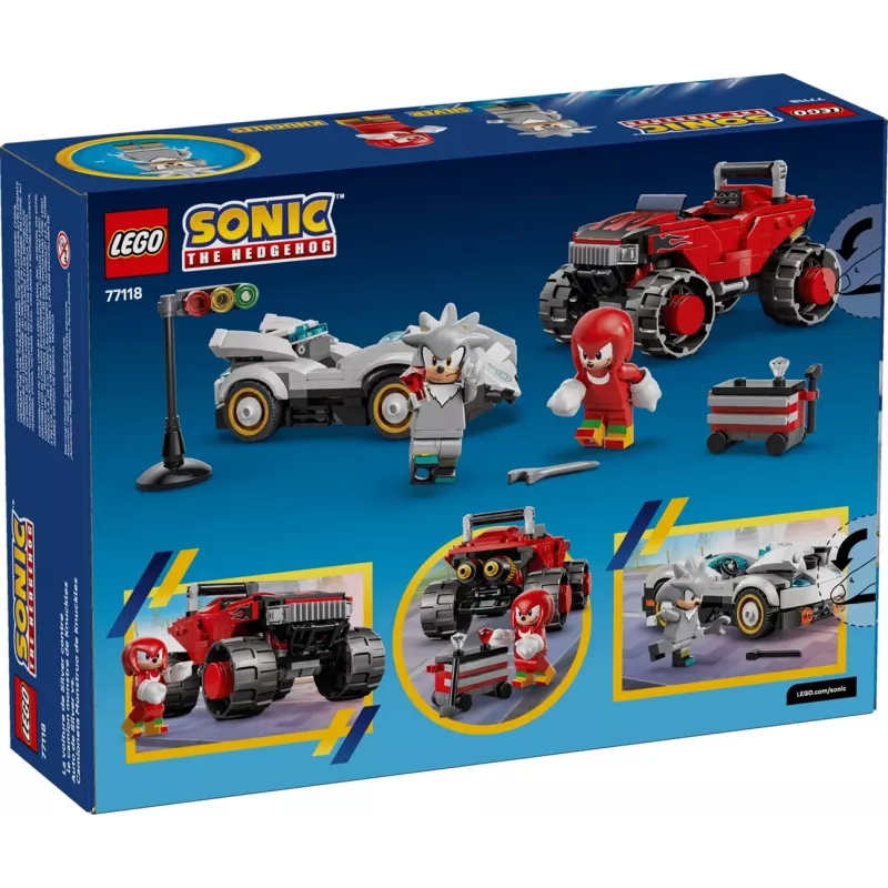 LEGO SONIC THE HEDGEHOG 77118 El coche de Silver contra el monster truck de Knuckles