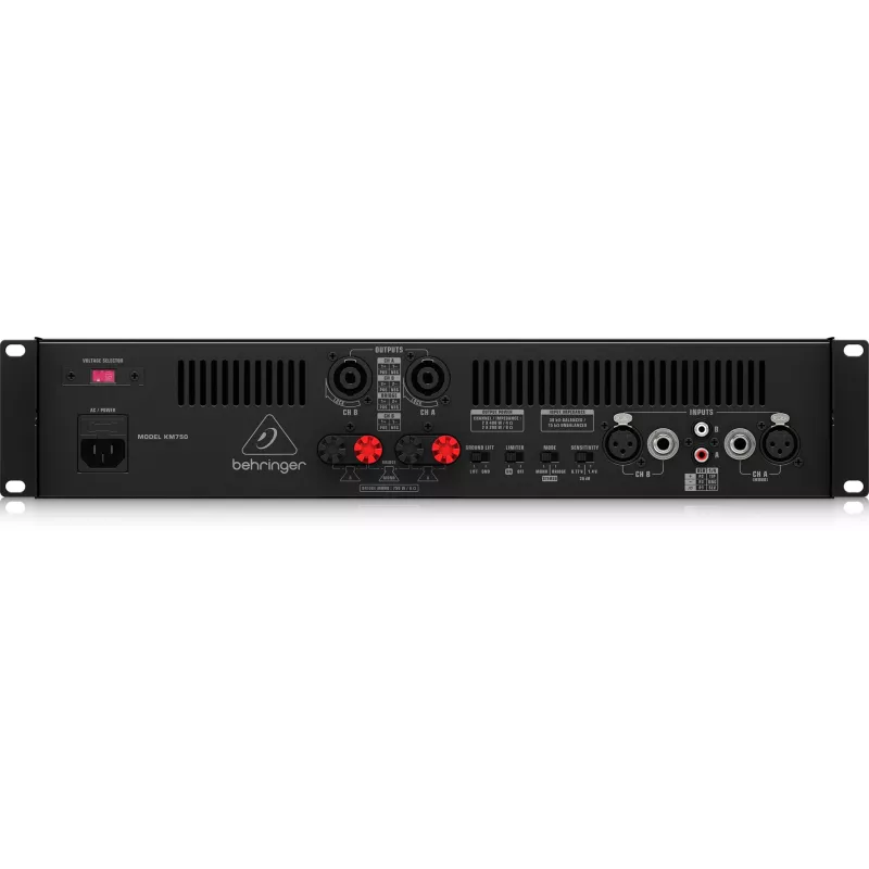 Amplificador de audio Behringer KM750 2.1 canales negro
