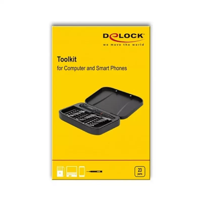 DeLOCK 64066 Juego de herramientas para ordenador y smartphone, 23 uds.