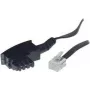 S/CONN cable TAE F - RJ11 3m negro transparente