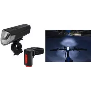 Juego de iluminación LED frontal FISCHER TWIN 80 lux, conmutable a 40 lux y 20 lux