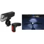 Juego de iluminación LED frontal FISCHER TWIN 80 lux, conmutable a 40 lux y 20 lux