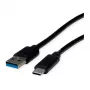 ROLINE RM Cable USB 3.2 Gen 1, A-C, ST/ST, negro, 0,5 m