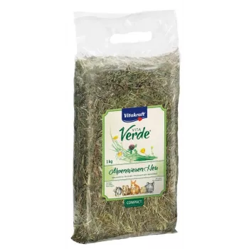 Heno Vitakraft VitaVerde Prado Alpino 1 kg — heno para roedores para mascotas pequeñas, sabor hierba, sin conservantes