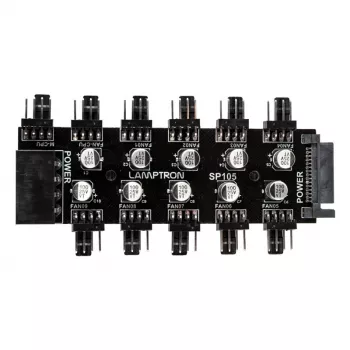 Hub de ventiladores PWM Lamptron SP105 de 10 canales