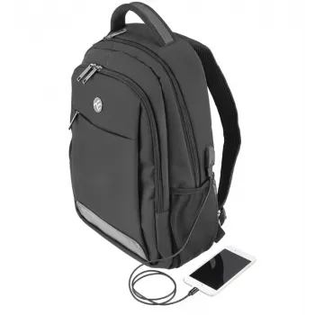 Mochila para portátil Tellur Companion 15,6 inch con puerto USB, negra