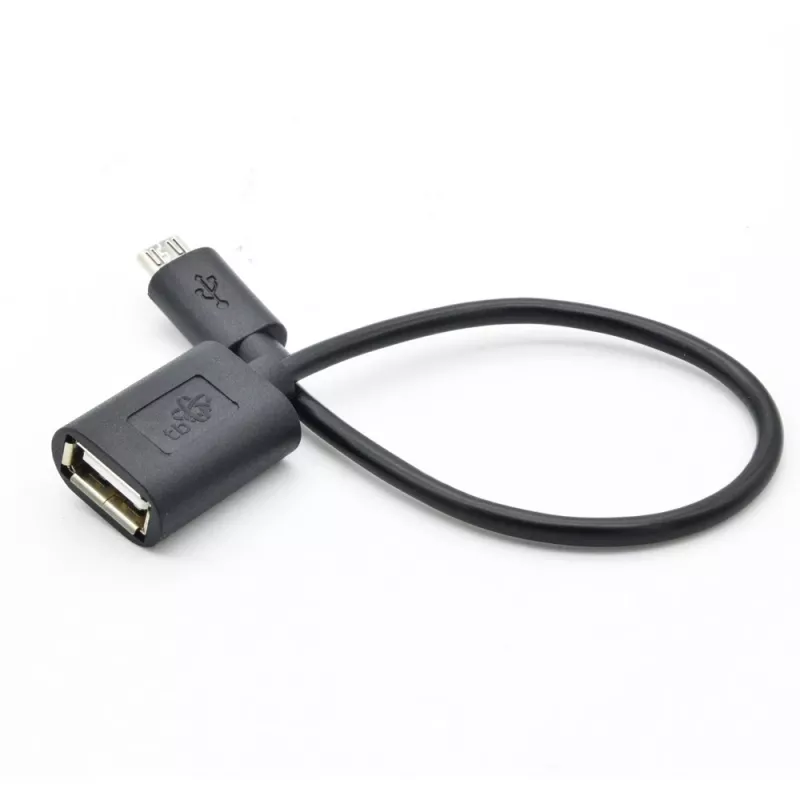 Cable OTG TB AKTBXKUWOTG015B 15 cm, negro, conexión USB OTG