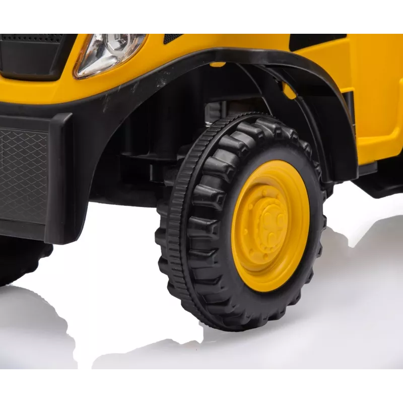 CAT Vehículo Tractor con remolque amarillo para montar