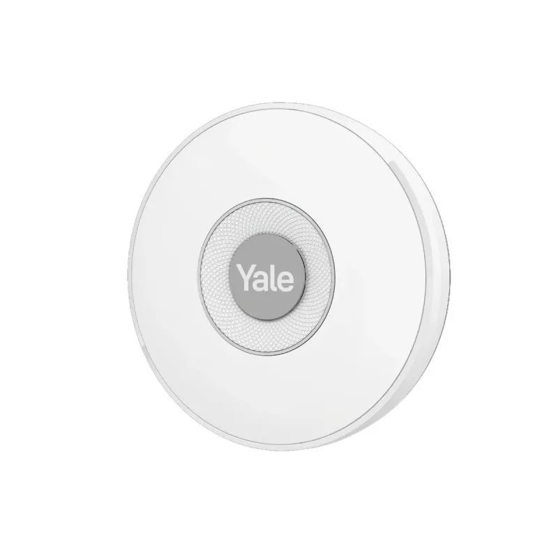 Sirena interior Yale inalámbrica gris, blanca