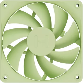 Ventilador de refrigeración para ordenador HYTE FA12-MM-4 120 mm, 1500 rpm, 72 m³/h, 1,6 mmH₂O, rodamiento fluido dinámico, verde, pack de 4
