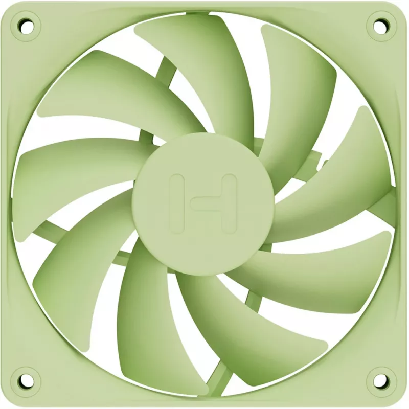Ventilador de refrigeración para ordenador HYTE FA12-MM-4 120 mm, 1500 rpm, 72 m³/h, 1,6 mmH₂O, rodamiento fluido dinámico, verde, pack de 4