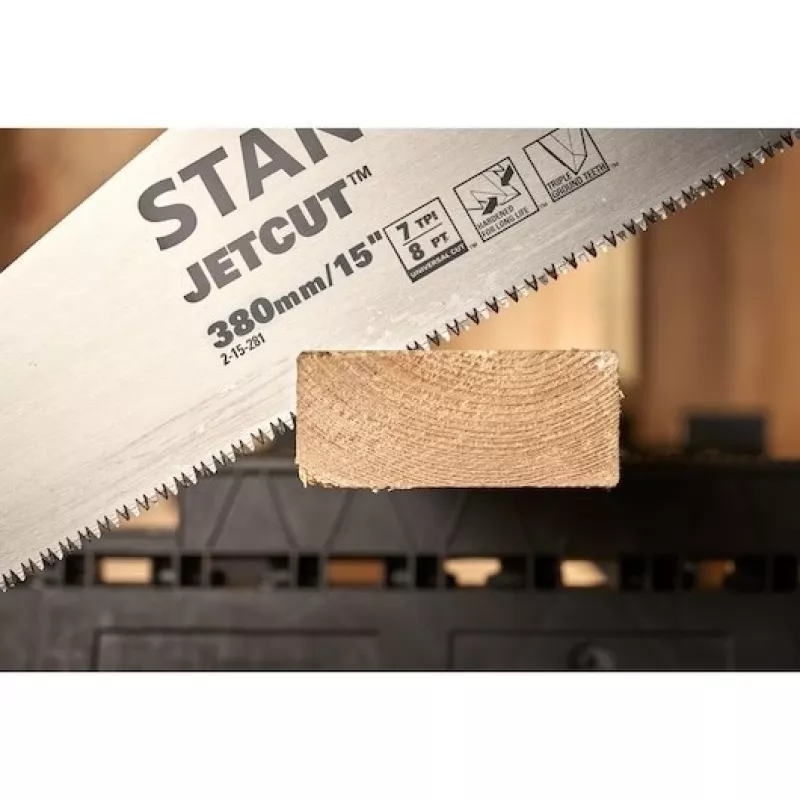 Stanley JetCut 2-15-281 serrucho de mano de dentado grueso, 380 mm