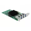 DeLOCK tarjeta PCI Express x4 a 4 x externo USB 3.0 Quad Channel - formato Low Profile