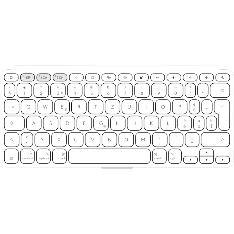 Teclado Logitech KEYS-TO-GO 2, inalámbrico con cubierta integrada, Bluetooth LE, distribución DE