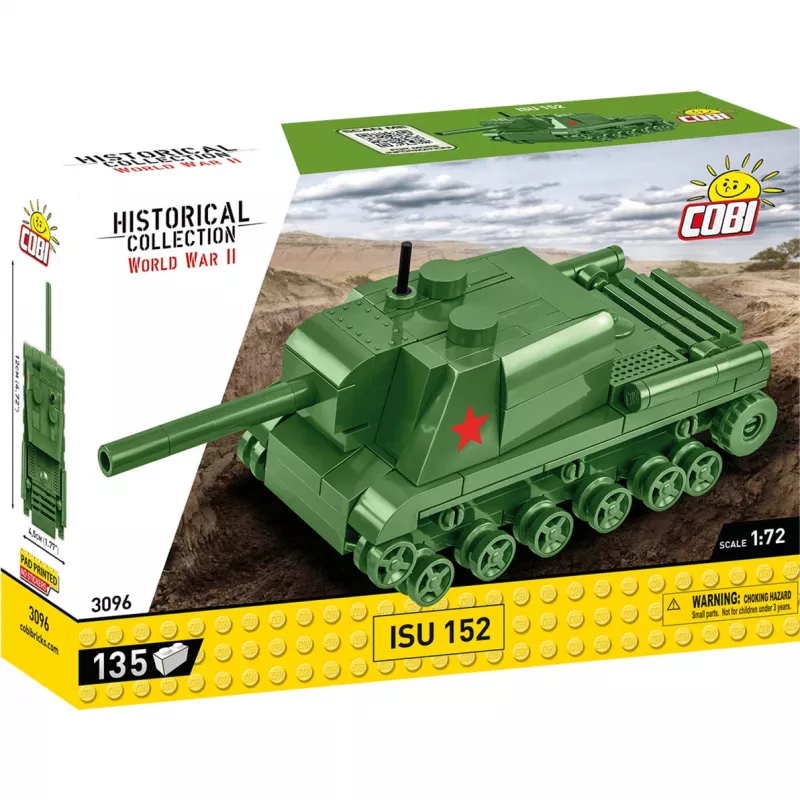 Set de construcción Cobi ISU 152 – temática Segunda Guerra Mundial, 135 piezas, verde