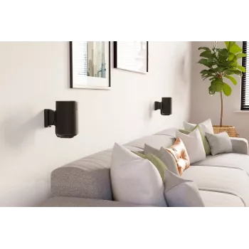 Soporte de pared Vogels | Soporte de pared para altavoz para Sonos Era 100 | Inclinable, orientable | Capacidad de carga máxima 7 kg | Negro