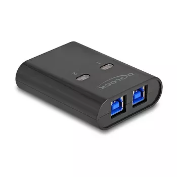 Conmutador USB DeLOCK 2 PC a 1 dispositivo 5 Gbps negro
