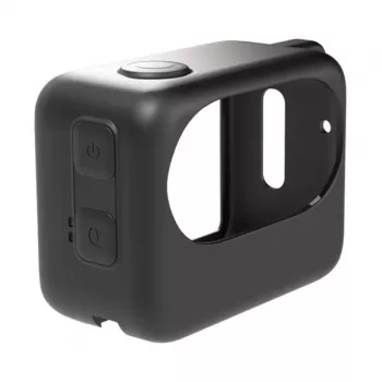 Funda de silicona para el estuche de carga de la Insta360 GO 3 de Puluz (negra) - funda protectora para el estuche de carga