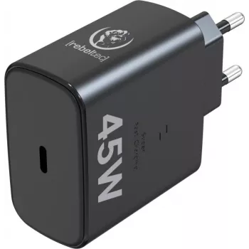Cargador rápido Rebeltec USB-C RBLAKT00026 45W para portátiles y teléfonos