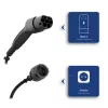 AKYGA AK-SC-E28 Cable adaptador Type-2 a Schuko para cargadores de VE 16A 0,3m negro