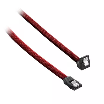 CableMod ModMesh - cable SATA - Serial ATA 150/300/600 - SATA (H) acodado a SATA (H) - 60 cm - rojo sangre (CM-CAB-RSAT-N60KBR-R)