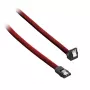 CableMod ModMesh - cable SATA - Serial ATA 150/300/600 - SATA (H) acodado a SATA (H) - 60 cm - rojo sangre (CM-CAB-RSAT-N60KBR-R)
