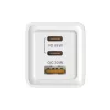 SAVIO LA-07 Fuente de alimentación GaN 65W, USB, QC4.0+, PD 3.0, Blanca