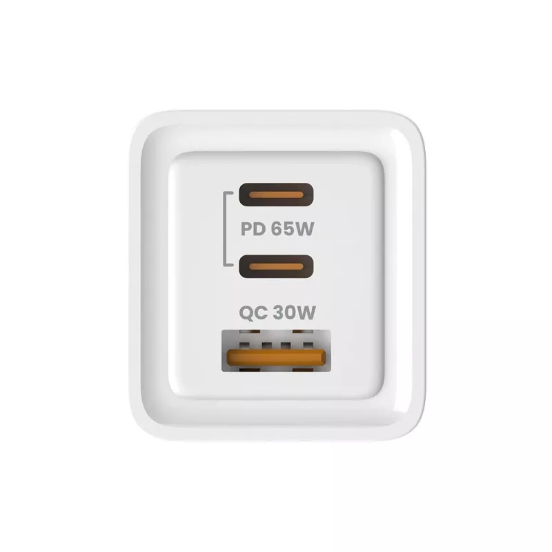SAVIO LA-07 Fuente de alimentación GaN 65W, USB, QC4.0+, PD 3.0, Blanca