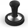 Set de tamping Xavax, tamper 58 mm, acero inoxidable, con esterilla de tamping, antideslizante, negro (00111285)