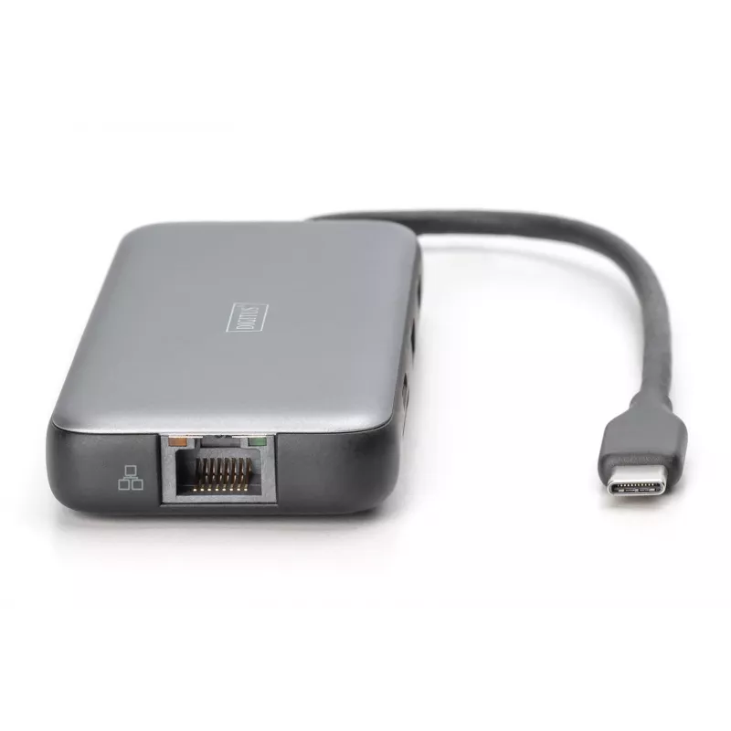 Estación de acoplamiento USB-C Digitus DA-70915 8 en 1 100W Power Delivery